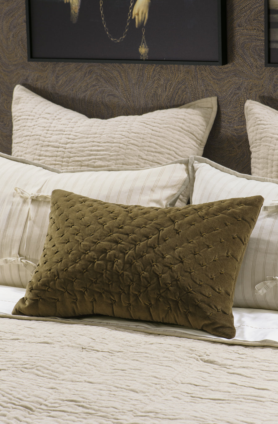 Mica Deep Moss Comforter | biancalorenne.co.nz
