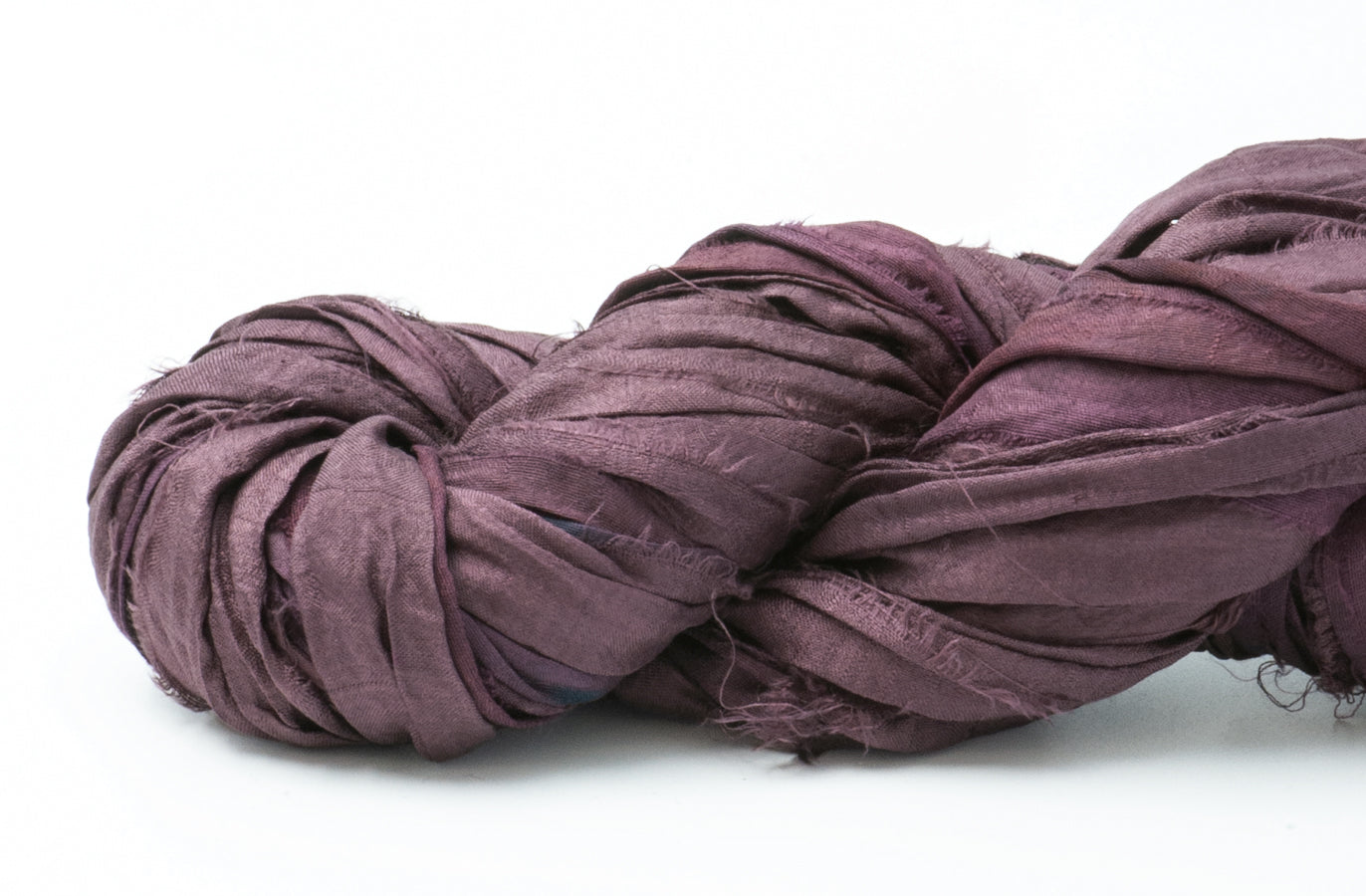 Silk Sari Ribbon - Mulberry | biancalorenne.co.nz