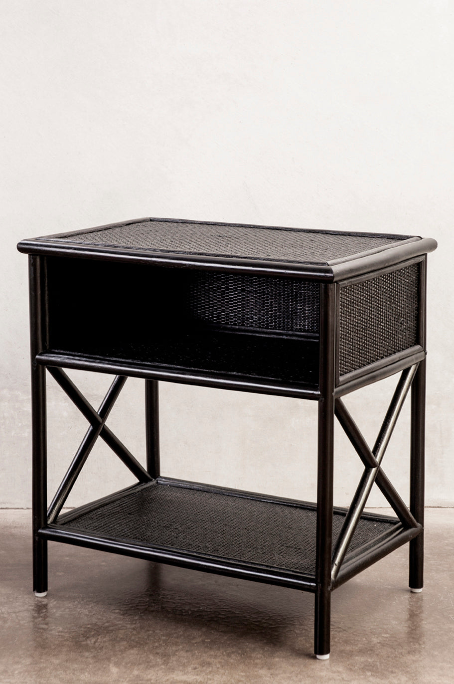 capezzalle bedside table - black | biancalorenne.co.nz